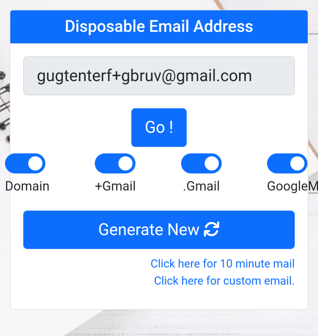 Emailnator screenshot
